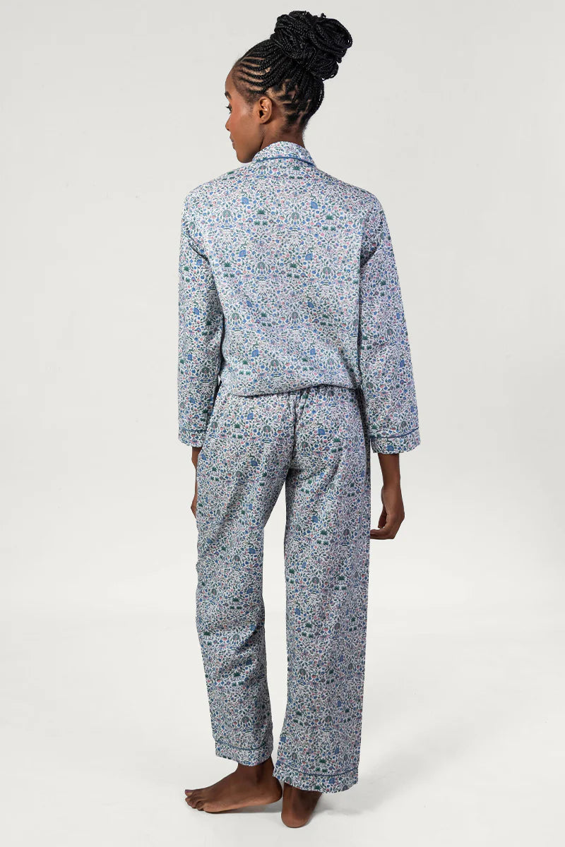 Amara Blue Long Pyjama Set