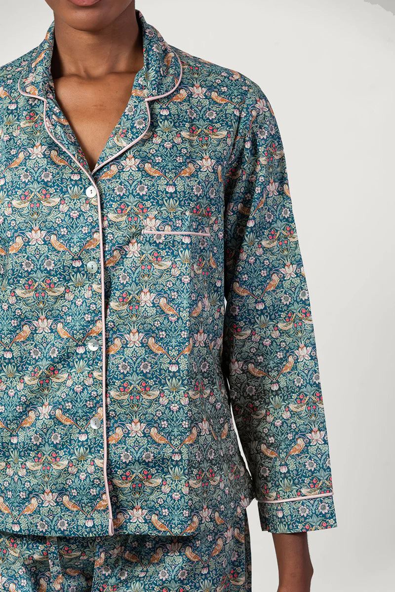 Paloma Bird Green Long Pyjama Set