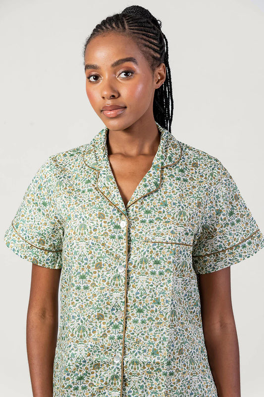 Amara Green Short Pyjama Set