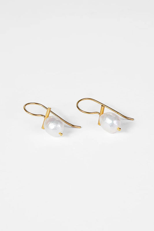 Attie T Bar Freshwater Pearl Earrings