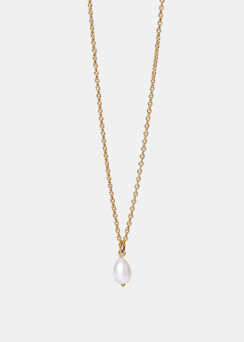 18k Gold Vermeil Pearl Necklace