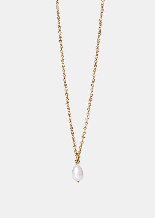 18k Gold Vermeil Pearl Necklace