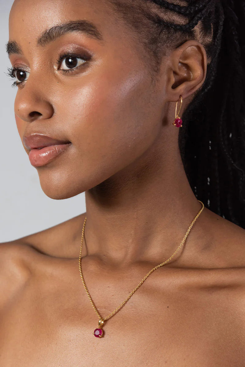 Ruby Gemstone Necklace